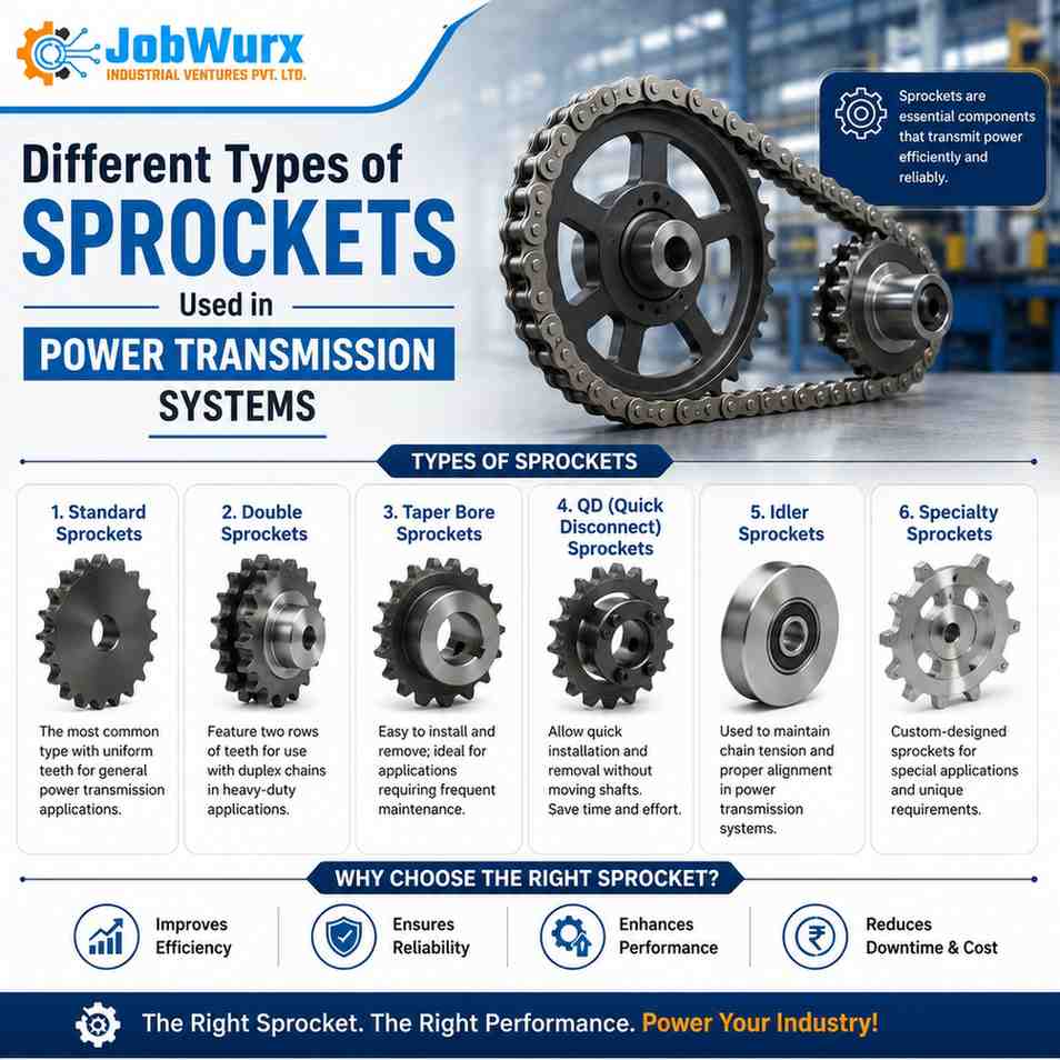 Different Types of Sprockets Used in Power Transmission Systems