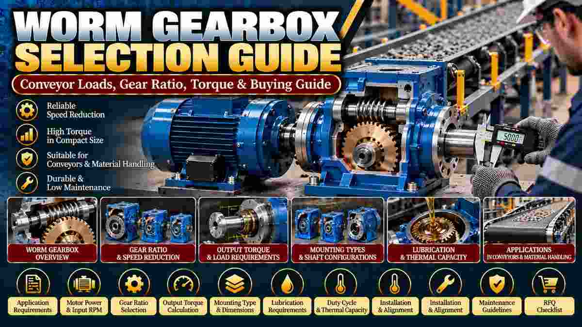 What Should You Check Before Buying a Worm Gearbox for Conveyor and Material Handling Equipment?